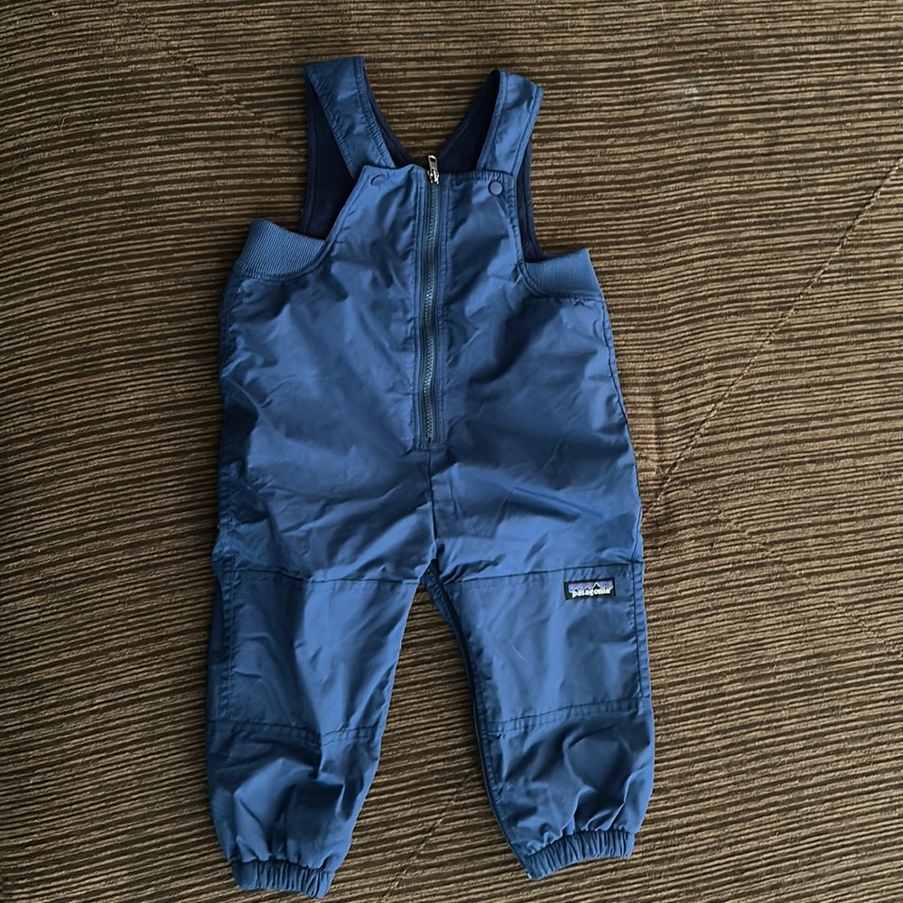 Patagonia Kids Blue Waterproof Overalls